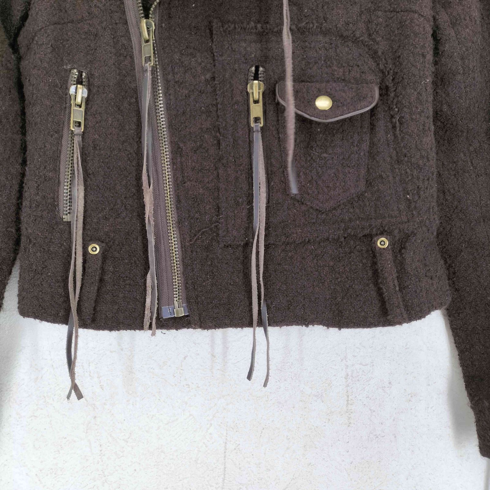 ツイードダブルライダースジャケット