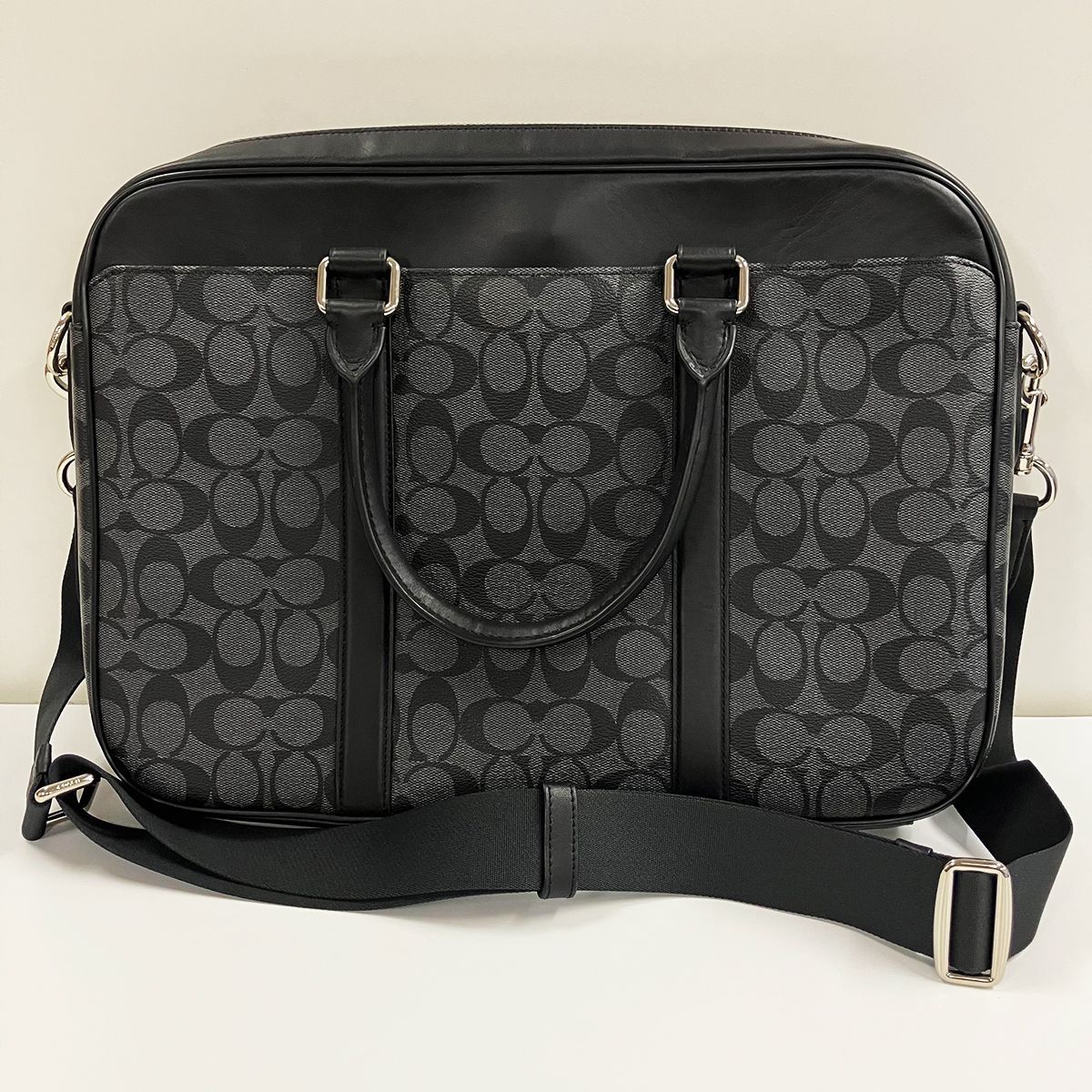 美品　コーチ　coach 2way チェック柄　シグネチャービジネスバッグ コーチ(COACH) 2way ビジネスバッグ・ブリーフケース | 通販