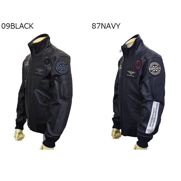 アヴィレックス ﾌﾞﾗｯｸ 6101057 CWU LEATHER TOP GUN ｼﾞｬｹｯﾄ M