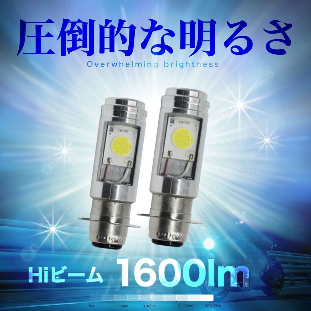 PH7 バイクヘッドライト 2個 Hi/Lo LED バルブ 原付 スクーター ジョグ ディオ モンキー ゴリラ カブ ジャイロ エイプ レッツ シグナス 040