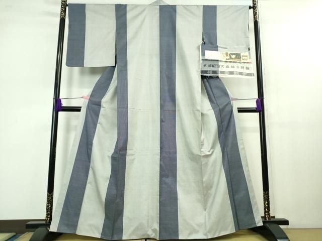 平和屋本店 上 本場大島紬 白大島紬 桑原織物 二代目 桑原啓之介 9マルキ 総絣 証紙付き DZAB1165kh5