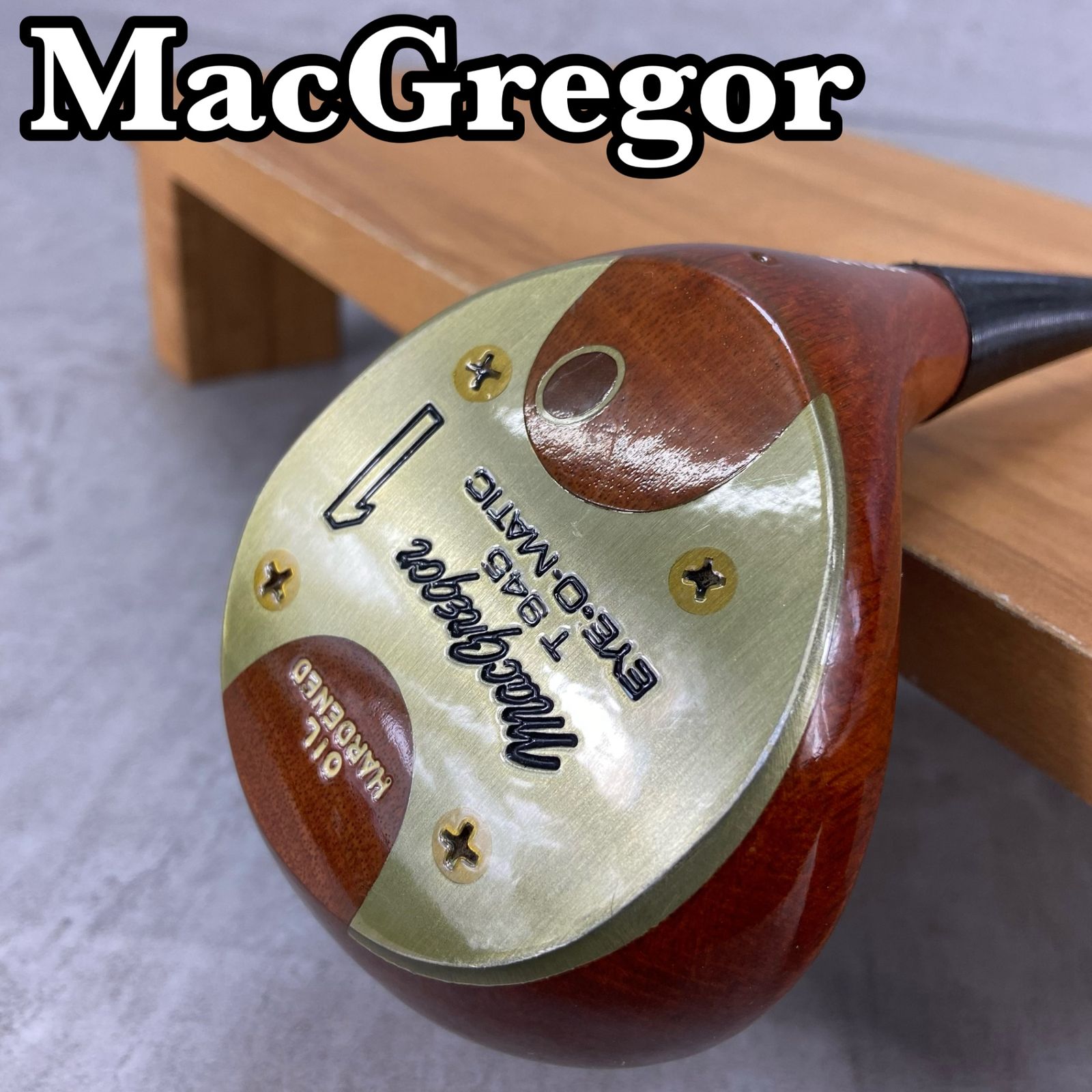 MacGregor - MacGregor　マグレガー　T945　パーシモン　メンズゴルフドライバー　1W　DR　スチール　右利き用　木製　45.5インチ　約375g MacGregor マグレガー T945 パーシモン メンズゴルフドライバー