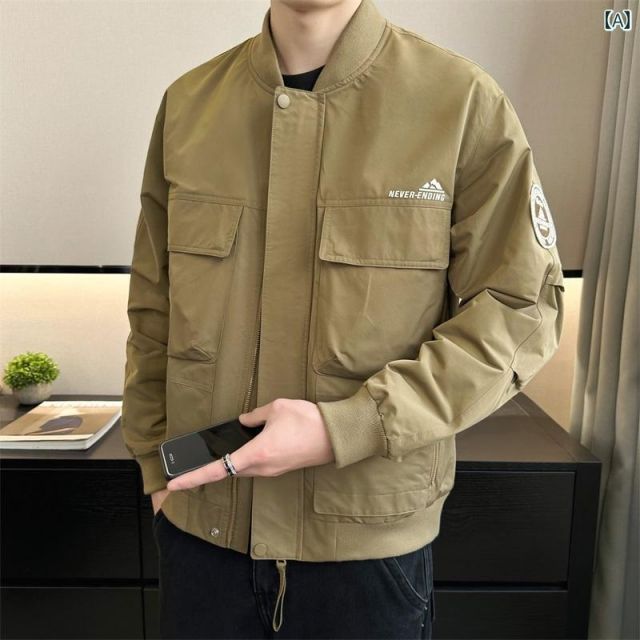 XL 春 コーデ メンズ 用 服 シンプル ファッション オシャレ 大人 かっこいい 紳士服 カジュアル ポケット ジャケット カジュアル 通勤スタイル 重ね着コーデ ゆったりシルエット 軽アウター