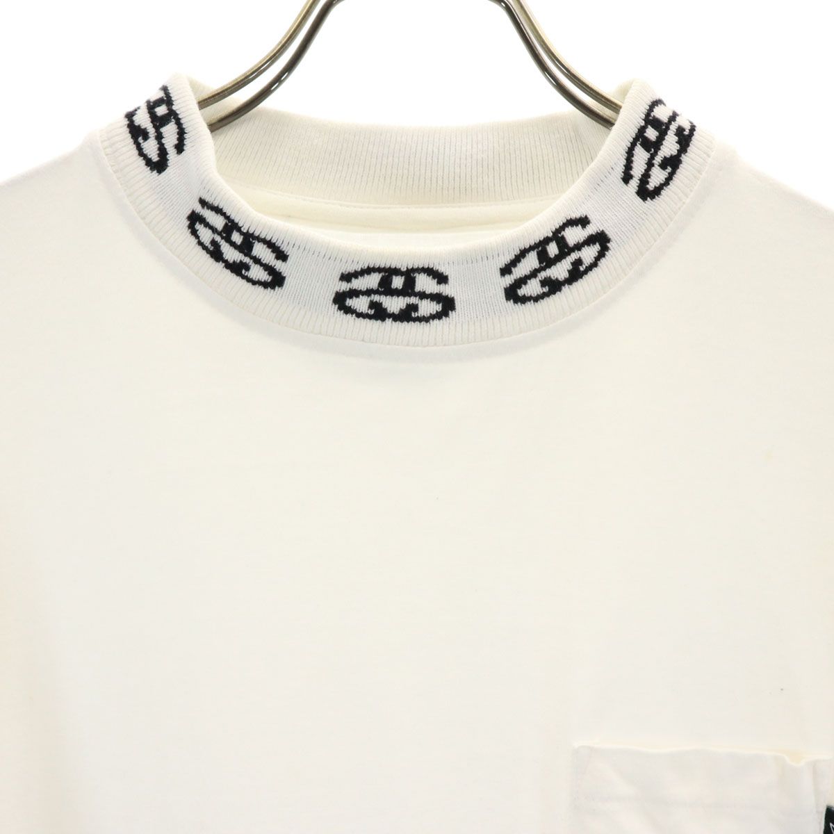 STUSSY ステューシー 半袖 ポケット付き Tシャツ S ホワイト メンズ 