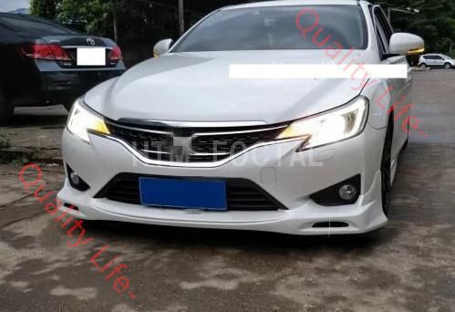 パールホワイト062 塗装済み トヨタ マークX GRX130 中期用 フロントリップスポイラー バンパー スポイラー