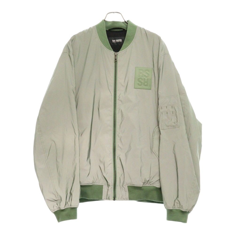 RAF SIMONS ラフシモンズ 23SS Reflective Bomber Jacket リフレクティブ レザーロゴパッチ ボンバージャケット グリーン 30007-0020