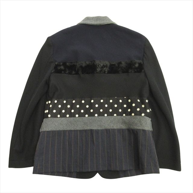 トリコ　コムデギャルソン 丸襟ジャケット 春夏用 美品 00aw トリココムデギャルソン tricot COMME des GARCONS 異素材