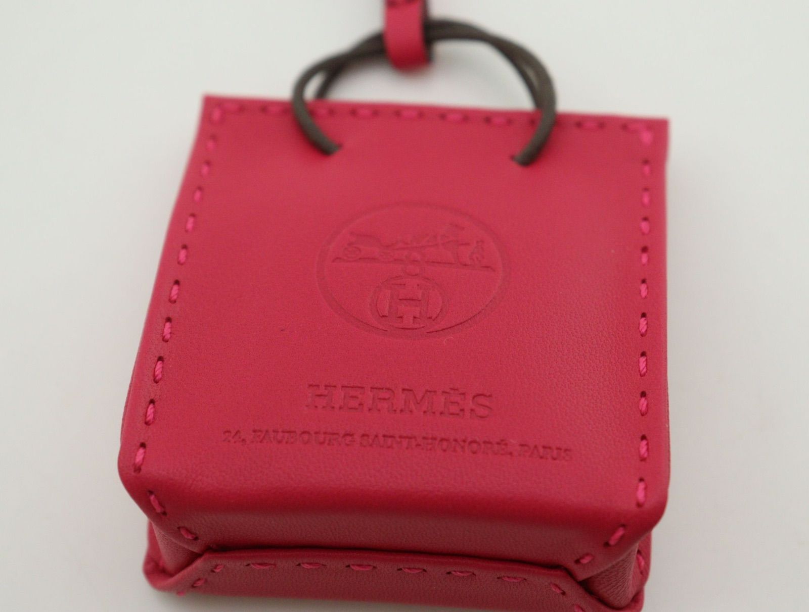 極美品】エルメス HERMES サック オランジュ バッグチャーム ショッパー アニューミロ ローズメキシコ Y刻印 - メルカリ