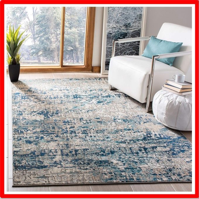 【送料無料 】 66×122cm SAFAVIEH (サファビア) Madison Collection (マディソンコレクション) アクセントラグ グレー/ブ