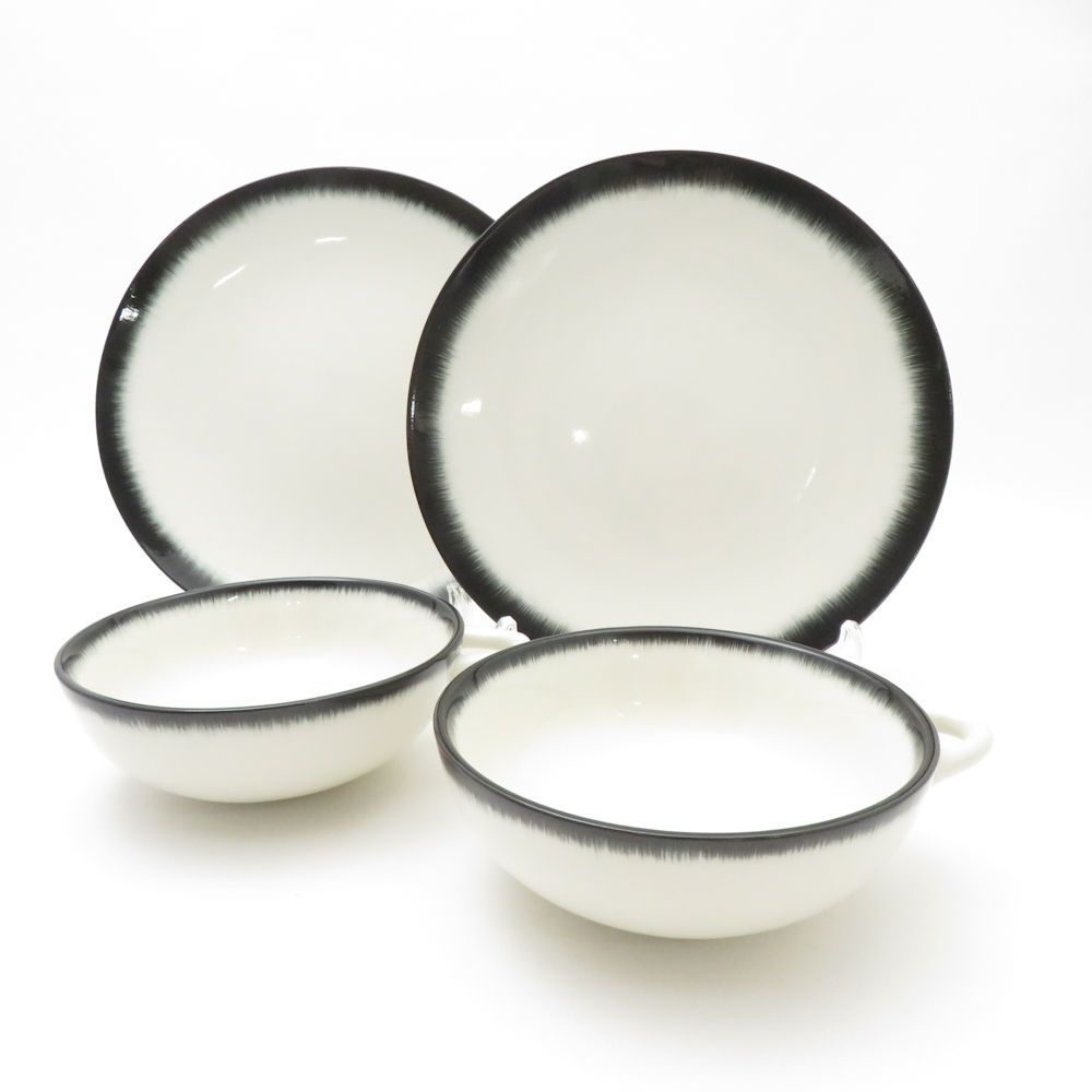 ANN DEMEULEMEESTER アンドゥムルメステール カップ 中皿 4点 セット 17cmプレート SM4636L1