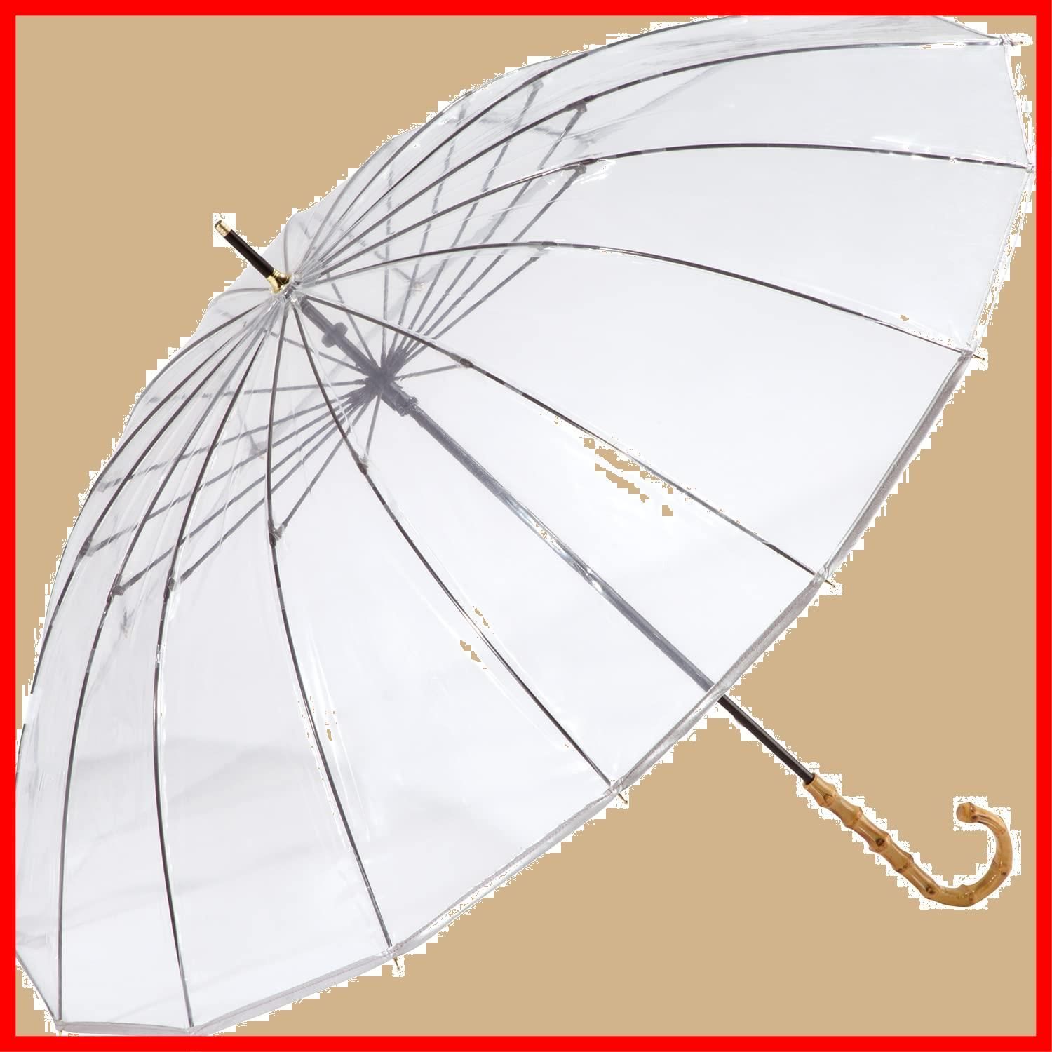 商品 Wpc. 雨傘 ビニール傘 16Kプラスティックパイピング オフ 長傘 親骨60cm 大きい レディース 持ち手 バンブー 16本骨 丈夫 おしゃれ 映え シンプル 通勤 通学 女性 PT-053-001