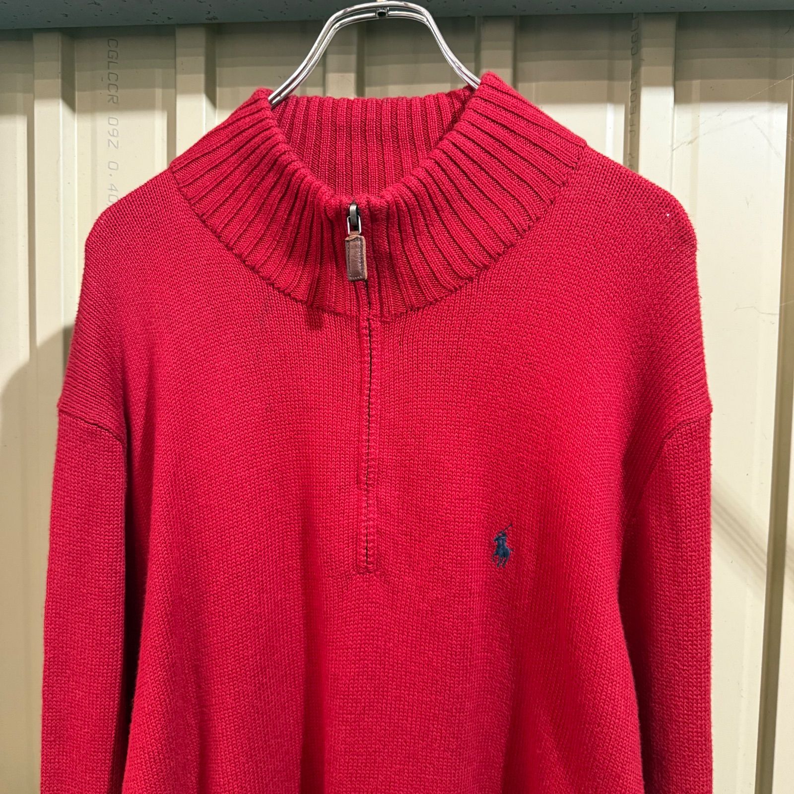 ⭐︎美品⭐︎ラルフローレン　ハーフジップコットンセーター 446 Polo Ralph Lauren ハーフジップ コットンニット セーター L