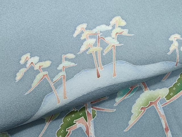 平和屋着物○本加賀友禅作家 清藤武二 訪問着 枝松文 西武百貨店扱い