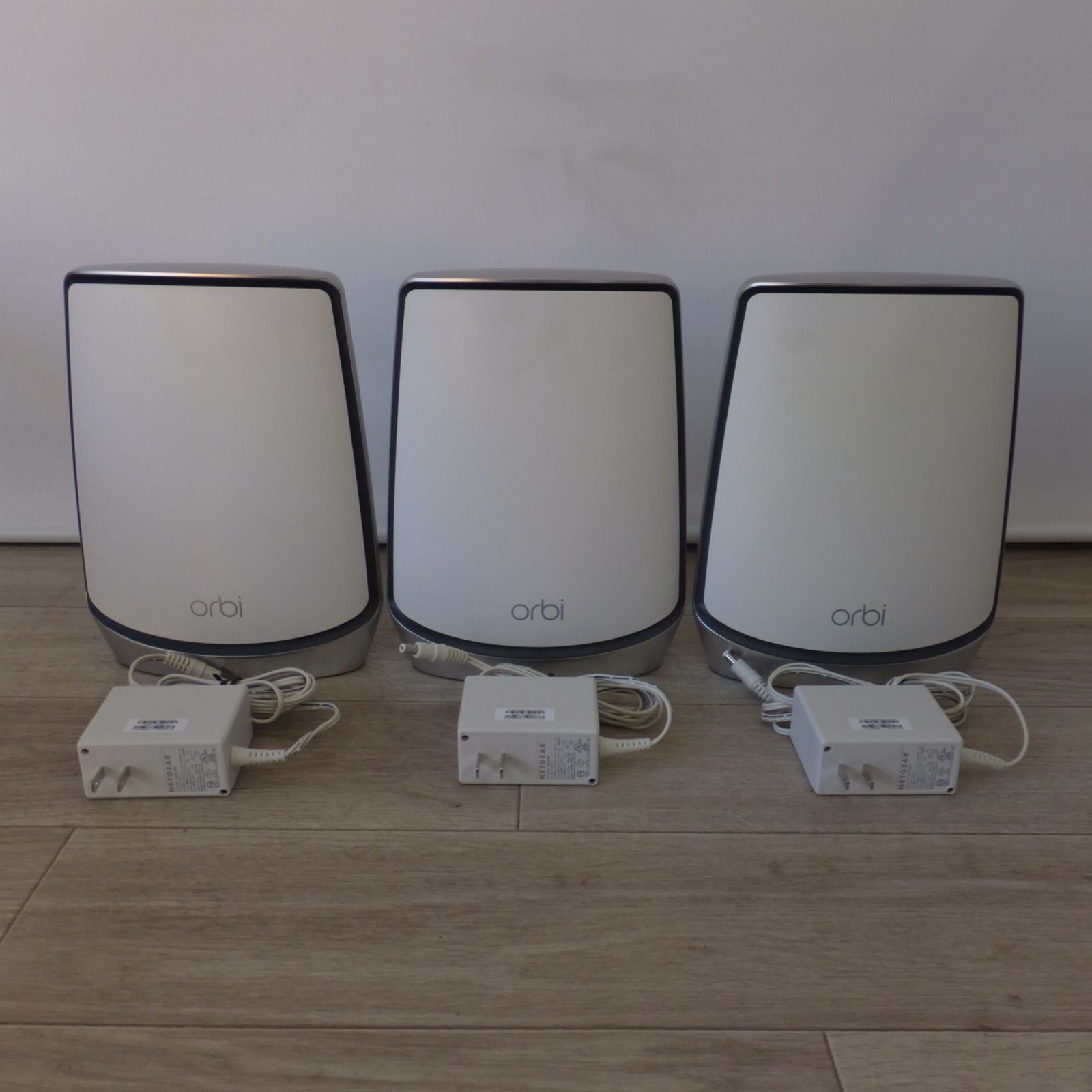 送料無料 現状品 ネットギア NETGEAR Orbi AX6000 トライバンドメッシュ WiFi6 システム スターターキット 3台セット RBR850 RBS850 ×2