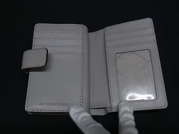 MICHAEL KORS 二つ折り財布 ホワイト シグネチャー 小銭入れ 新品