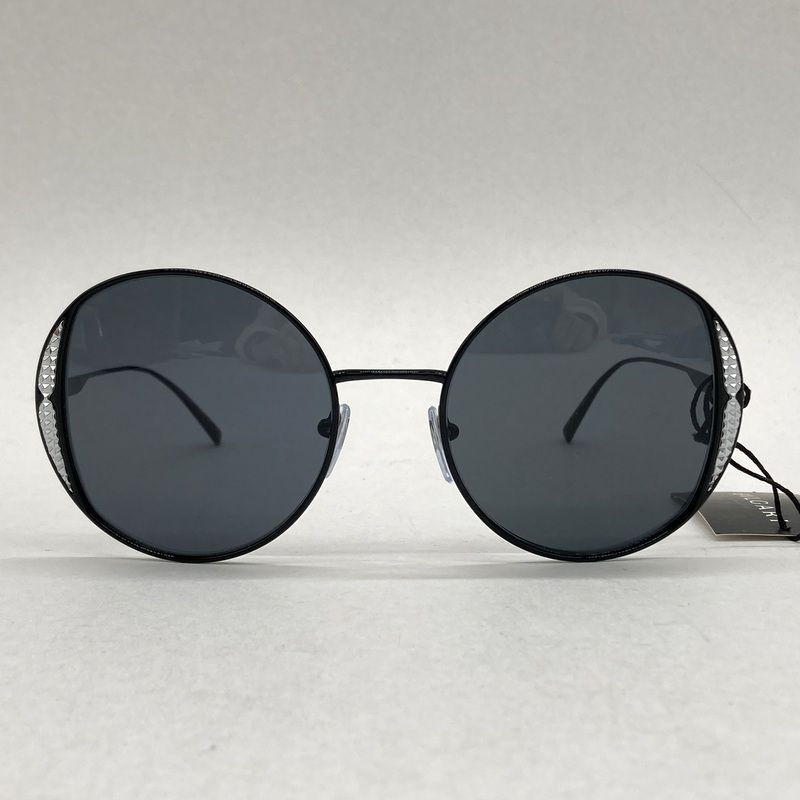 BVLGARI ブルガリ サングラス BV6169 ラウンド フルリム アイウェア 眼鏡 き レディース 53□20 140 ブラック 服飾小物 B14912◆