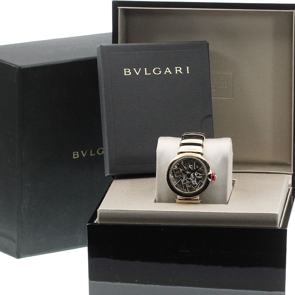 ブルガリ BVLGARI LUP33SG ルチェア K18PGベゼル 自動巻き レディース 箱付き_896913 BVLGARI - ブルガリ BVLGARI LUP33SG ルチェア K18PGベゼル 自動巻き