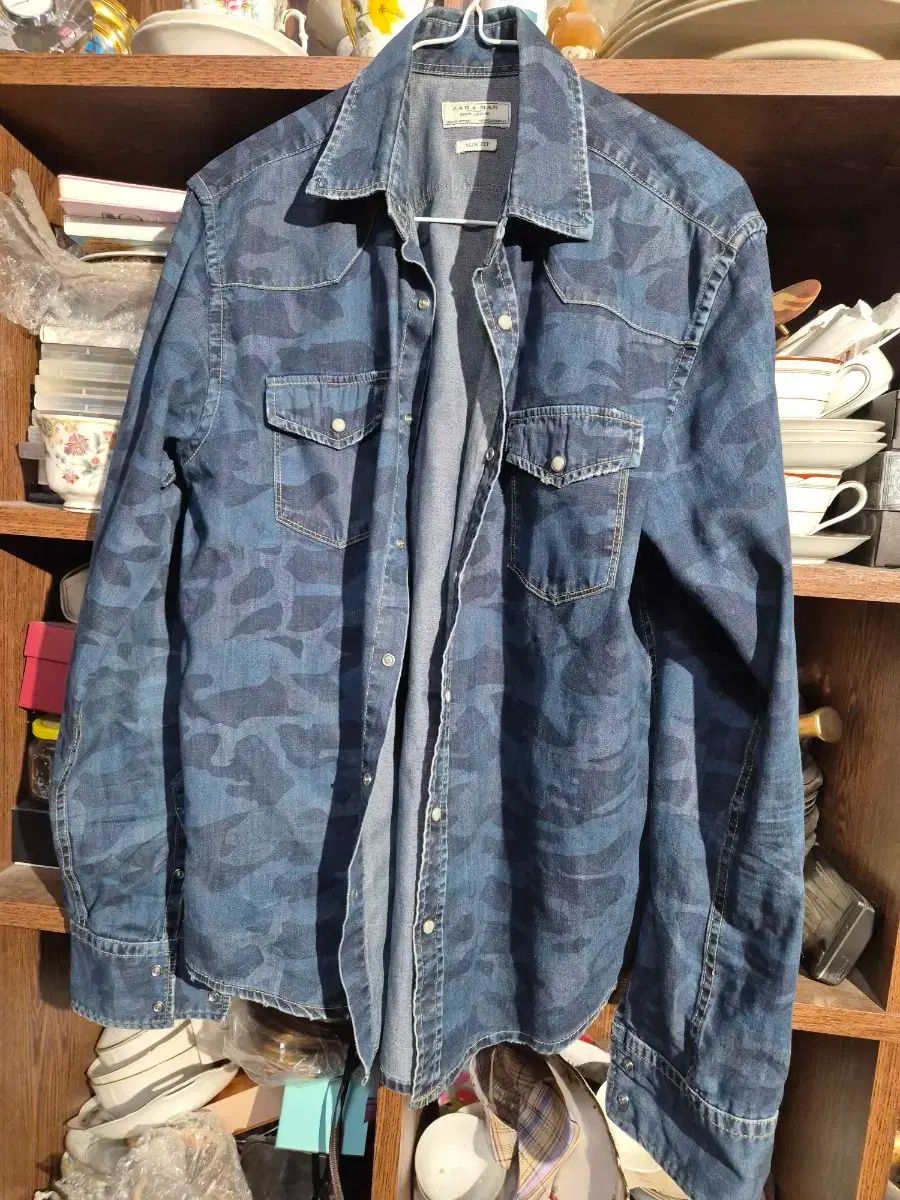 ZARA ザラ マン デニム シャツ スリムフィット