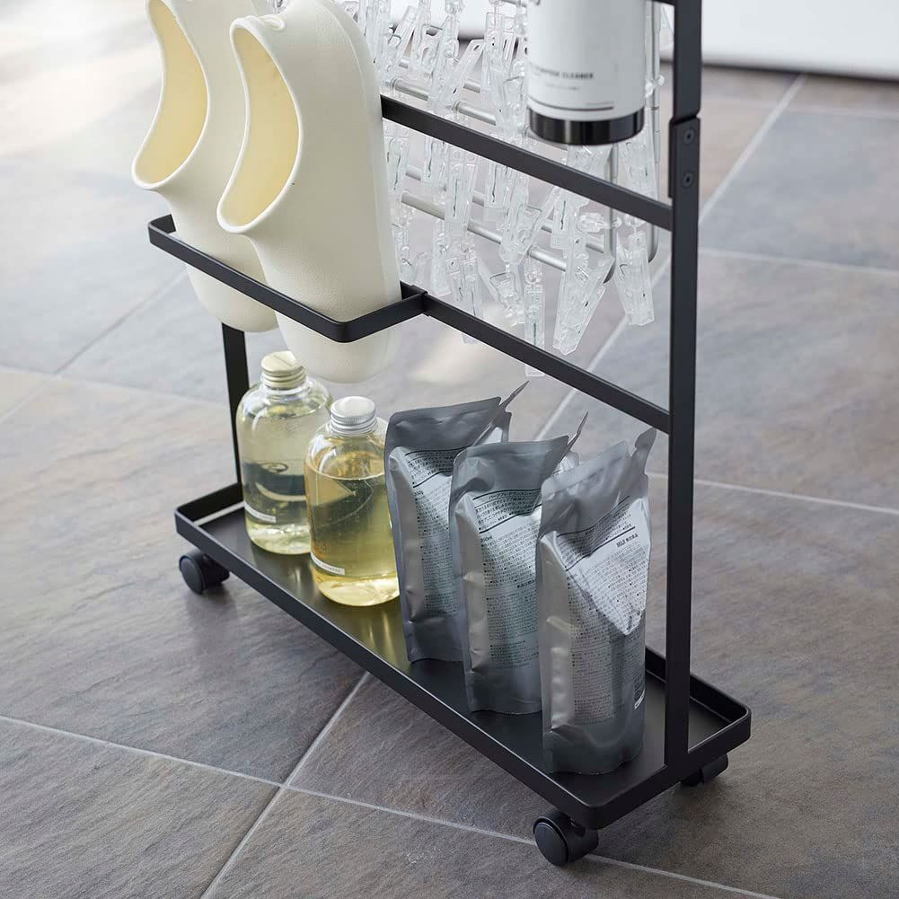 在庫処分 タワー tower 約W50XD15XH91 キャスター含む cm スリム ブラック ランドリー収納 収納ワゴン まとめて収納 洗濯用品 5656 山崎実業 Yamazaki WWW_NOITHATQUANGTHANH_NET