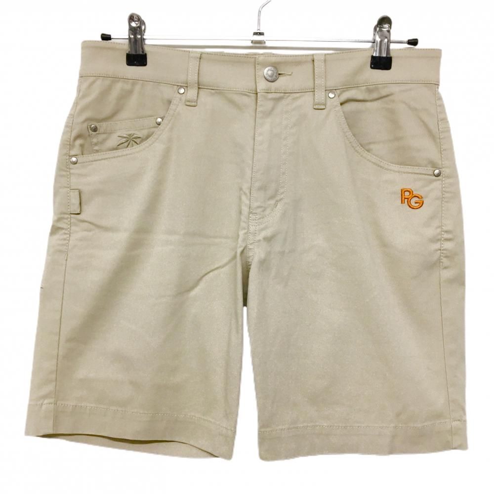 パーリーゲイツ ハーフパンツ ベージュ ヤシの木刺しゅう ロゴオレンジ メンズ 3 S ゴルフウェア 2025年モデル PEARLY GATES
