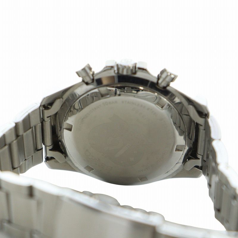 ★ セイコー SEIKO 3900本 初音ミク Happy 16th Birthday 腕時計 ウォッチ クォーツ クロノグラフ デイト カレンダー付き ロゴ シルバー色 8T63-02J0 GY18 |MQ