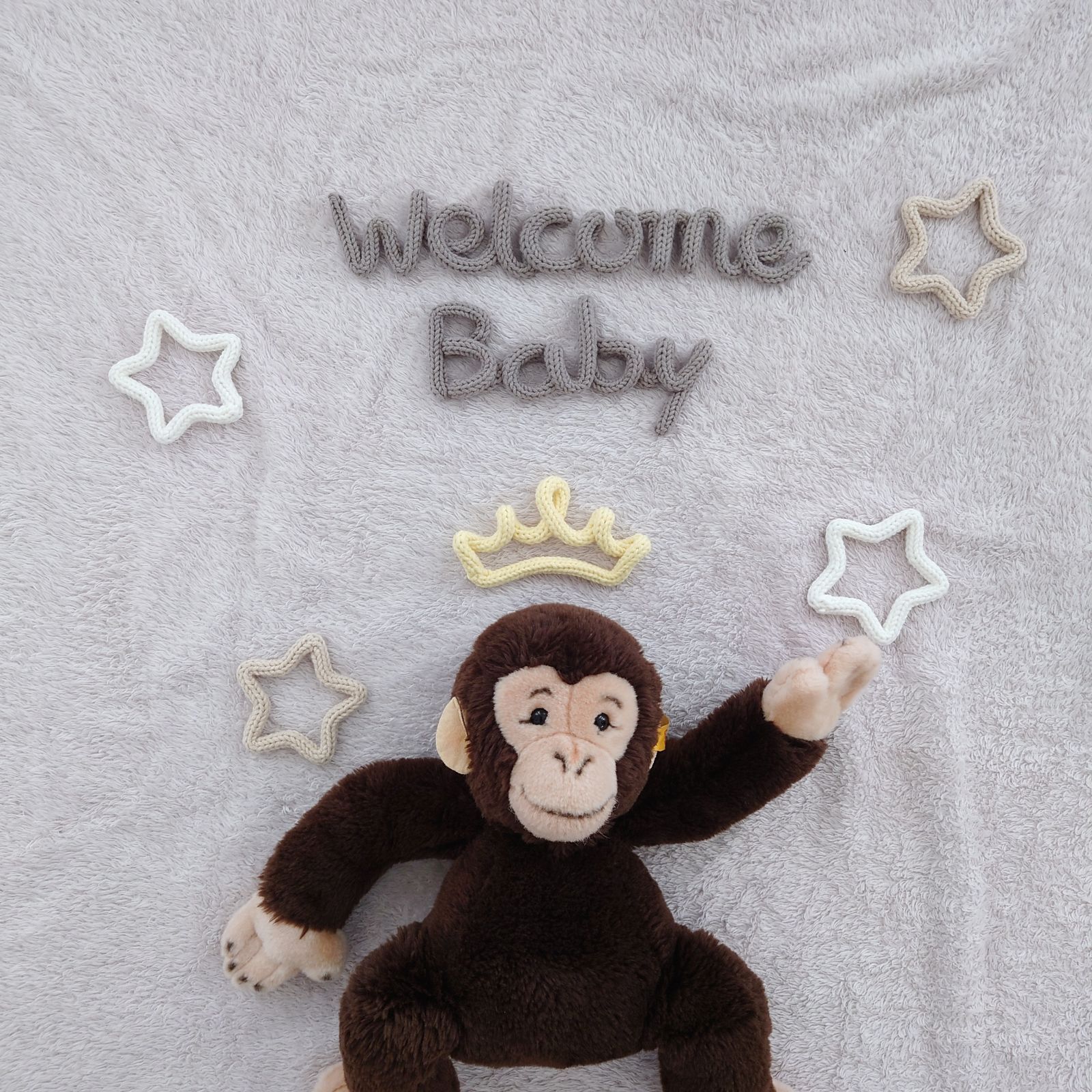 welcome baby ウールレター ニューボーンフォト - メルカリ