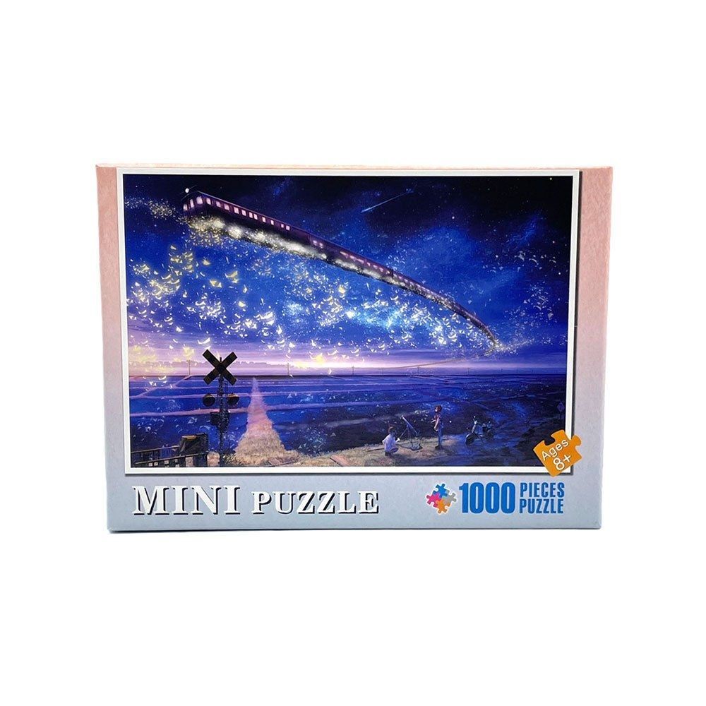 ジグソーパズル ミニ 星空列車 1000ピース 38×26 夜 鉄道 星