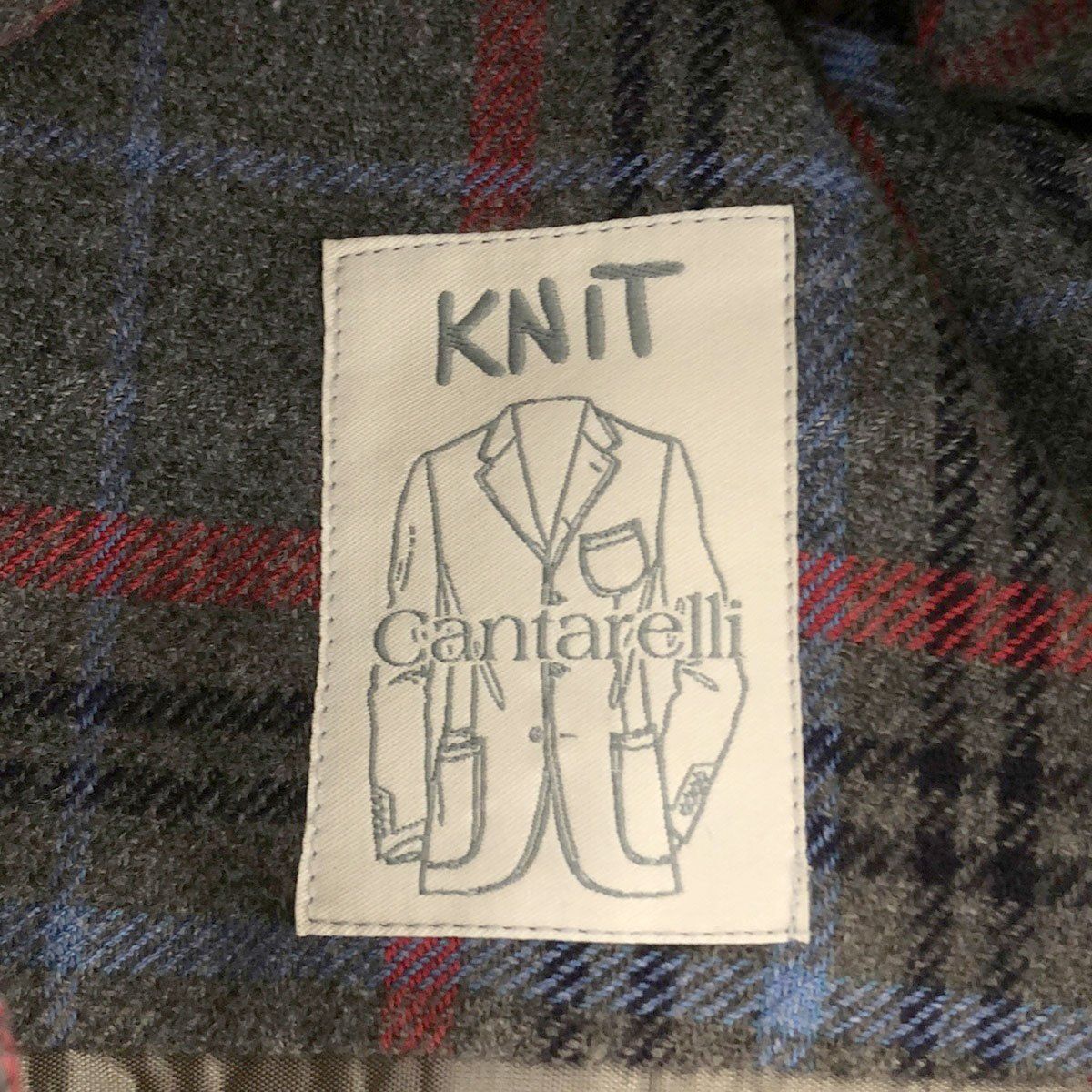 Cantarelli カンタレリ KNIT JACKET タータンチェック テーラード