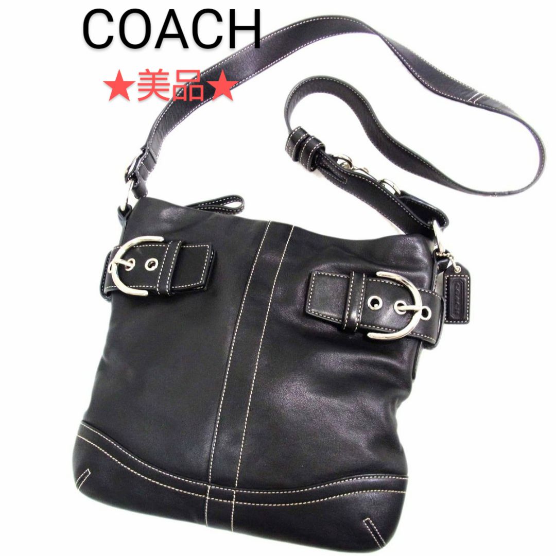 限定品】COACH 本革ショルダーバッグ/ブラック/G05S-1452（☆極美品 ...