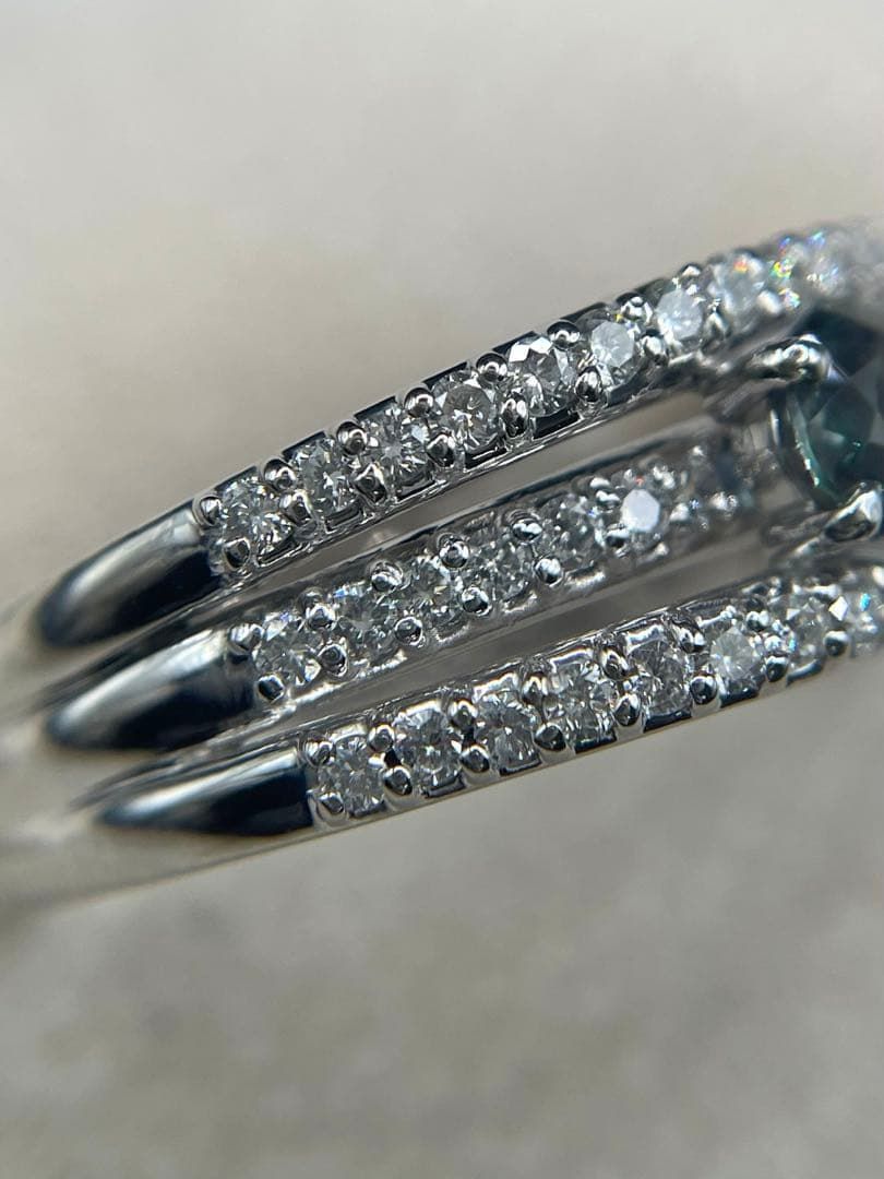 JJ163☆高級 アレキサンドライト0.345ct D pt リング 鑑別付 - メルカリ