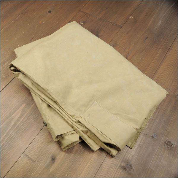 フランス軍放 テントシート 軍幕 トライアングル カーキ