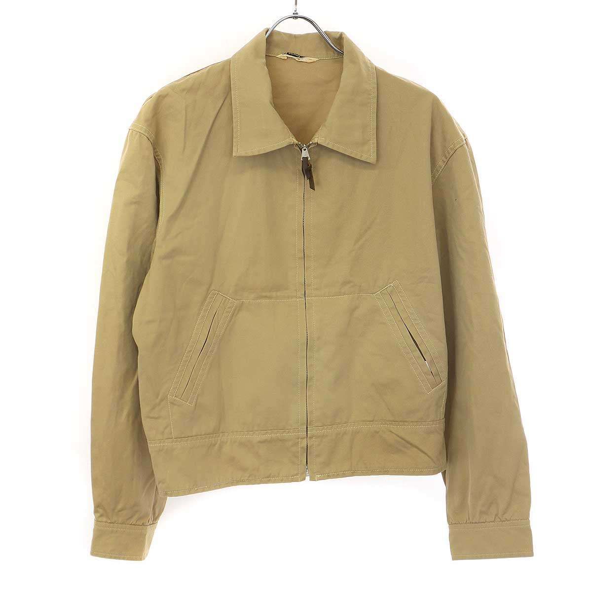 BUTCHER PRODUCTS ブッチャー プロダクツ Lot 665 cotton sports jacket ジップアップシャツブルゾン  ベージュ 42