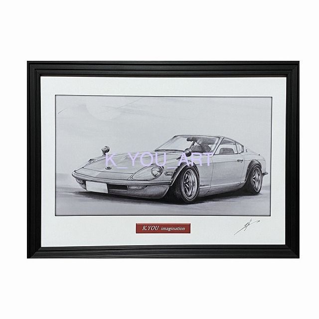 クラシックカー 油彩画 サインあり 楽天市場】ニッサン 日産 210サニー 2ドアセダン 鉛筆画 名車 旧