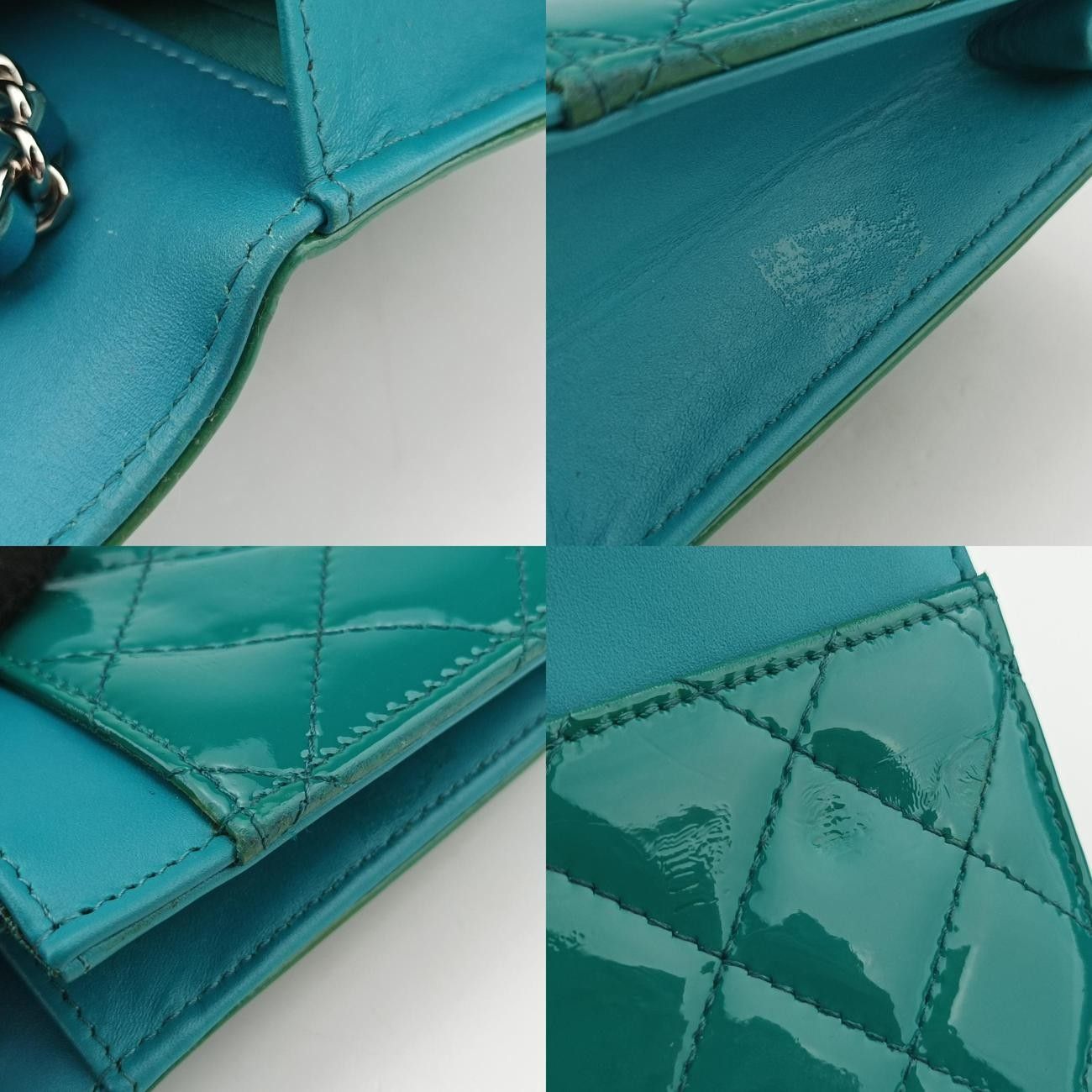 シャネルChanelボーイシャネルグリーンパテントA8028720600671