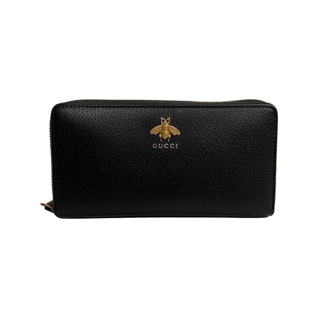 極美品✨グッチ アニマリエ ビー 蜂 レザー ラウンドファスナー 長財布 極 美品 希少品 GUCCI グッチ アニマリエ ビー 蜂 モチーフ 金具