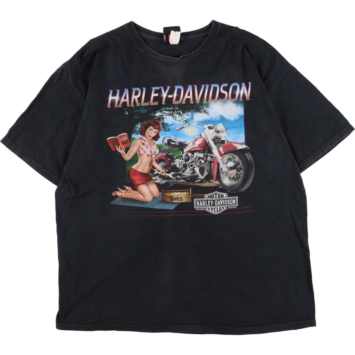 古着 bravado Harley-Davidson ハーレーダビッドソン ピンナップガール 両面プリント モーターサイクル バイクTシャツ  メンズXL/eaa348931 - メルカリ