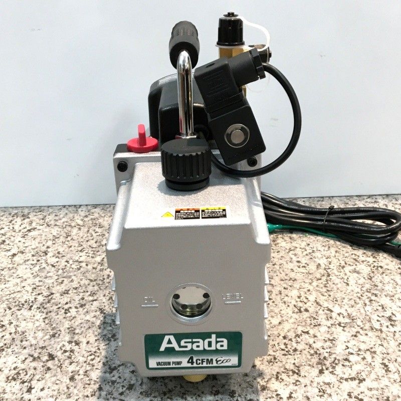 アサダ 真空ポンプ 未使用 4CFM Eco おまけ付き バケットマウス アサダ 真空ポンプ 未使用 4CFM Eco おまけ付き バケットマウス
