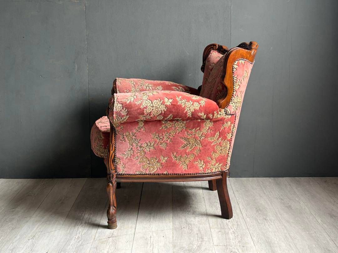 イタリア アンティーク ロココ クラシック 鋲打 リベット 猫脚 金華山