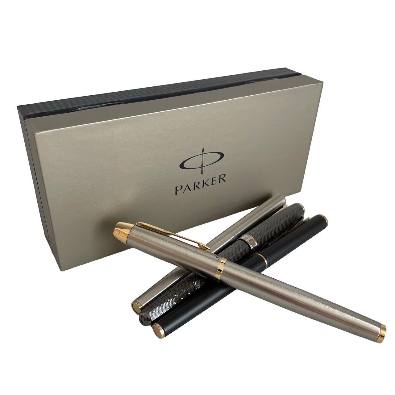 PARKER パーカー 万年筆 黒 銀 4本セット 文房具 ビジネス サイン 高級