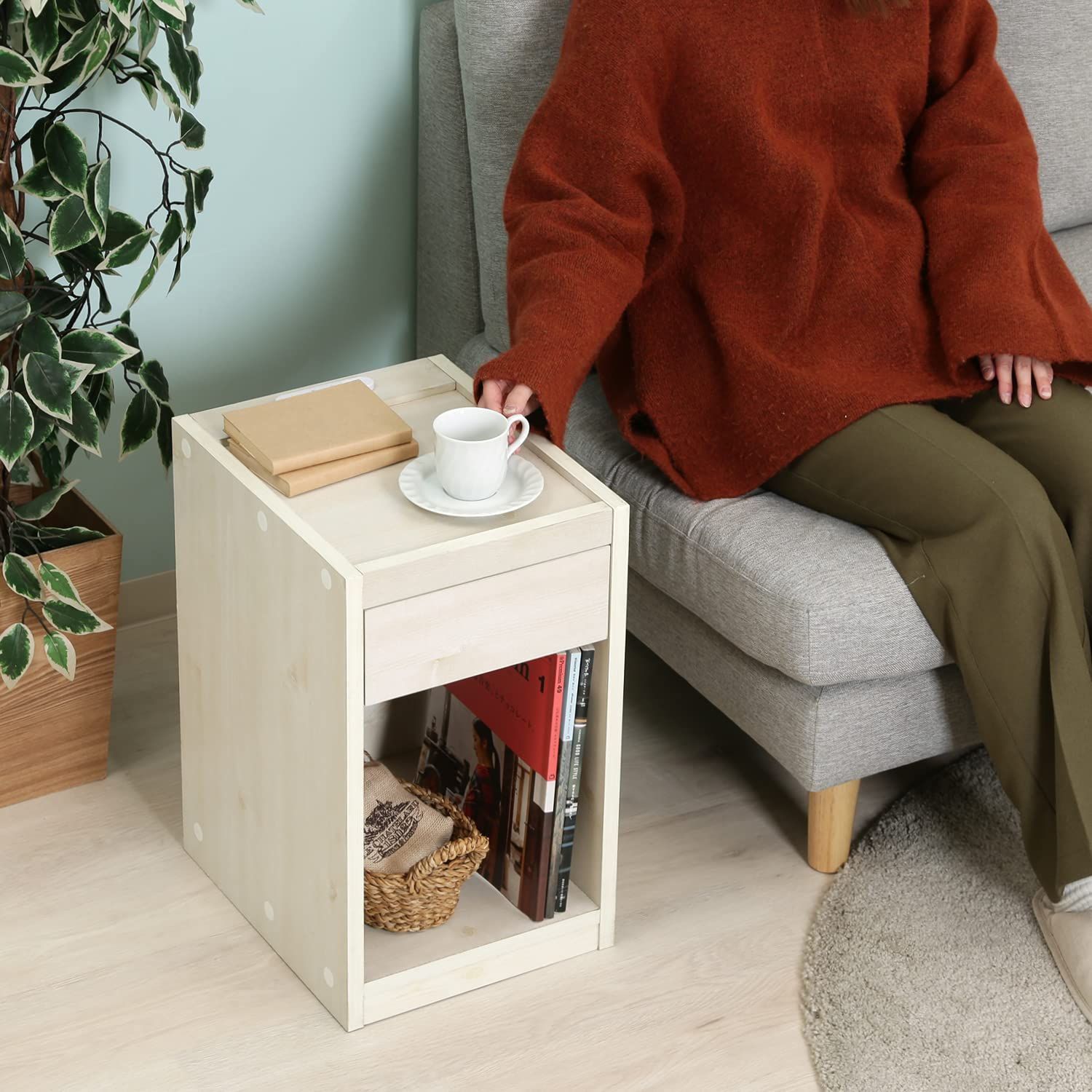 ははは 在庫処分』 A4対応 収納棚 引き出し 2口コンセント付き ホワイト 幅30