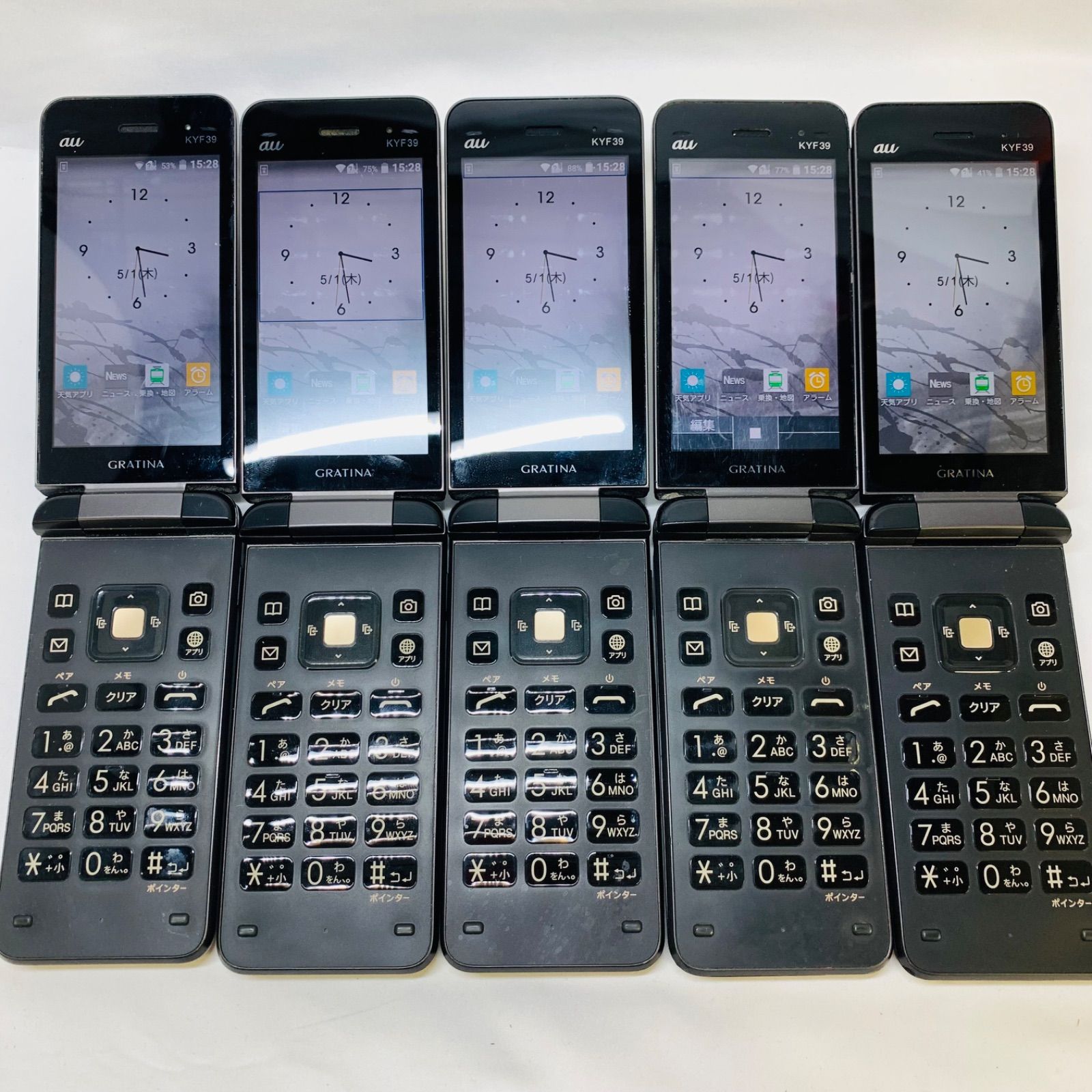 品 au 京セラGRATINA KYF39 ブラック 10台セット
