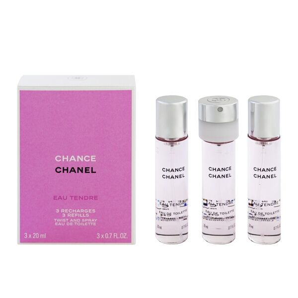 シャネル チャンス オー タンドゥル ツイスト (セット) (リフィル) 20ml×3 香水 フレグランス CHANCE EAU TENDRE TWIST AND REFILL CHANEL 新品 未使用
