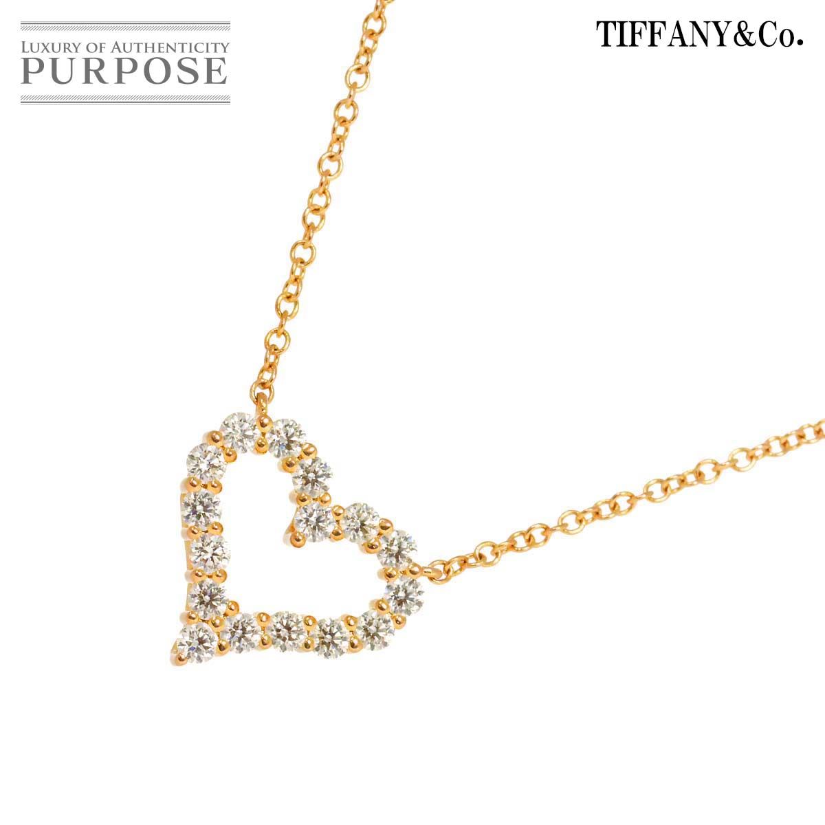 Tiffany センチメンタルハート　ローズゴールド　ネックレス　美品 TIFFANY&Co.】ティファニー センチメンタルハート ネックレス