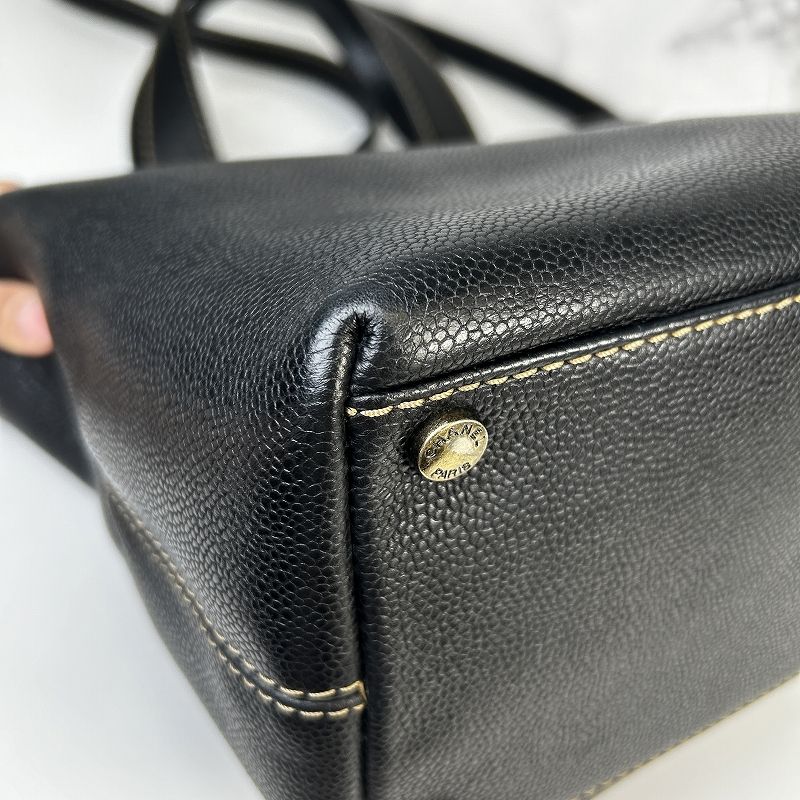 CHANEL シャネル ワイルドステッチ キャビアスキン ショルダーバッグ 