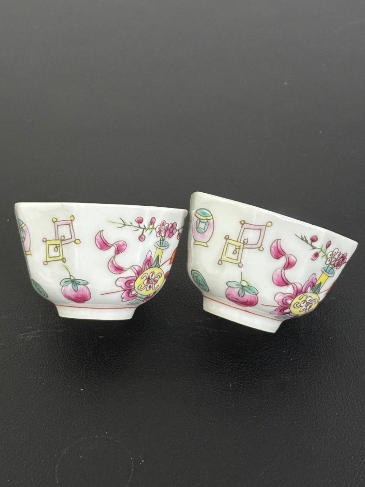 中国　瓷器　茶碗　中国美術　茶器　煎茶道具 2つ 中国 瓷器 龍 茶碗 中国美術 茶器 煎茶道具 二件組 中国 瓷器