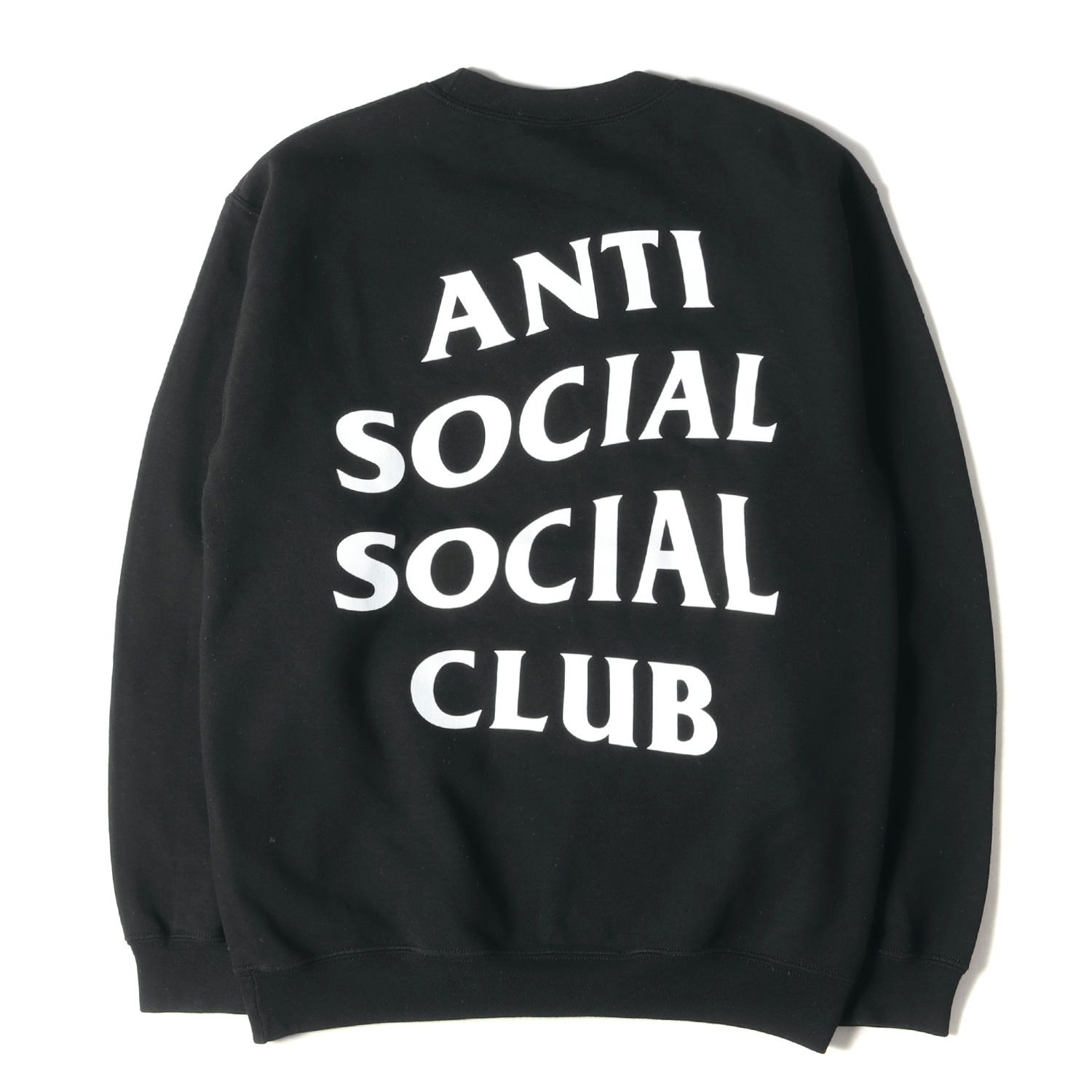 Anti Social Social Club アンチ ソーシャル ソーシャル クラブ スウェット サイズ:S ブランドロゴ クルーネック スウェットシャツ ブラック 黒 トップス トレーナー【メンズ】