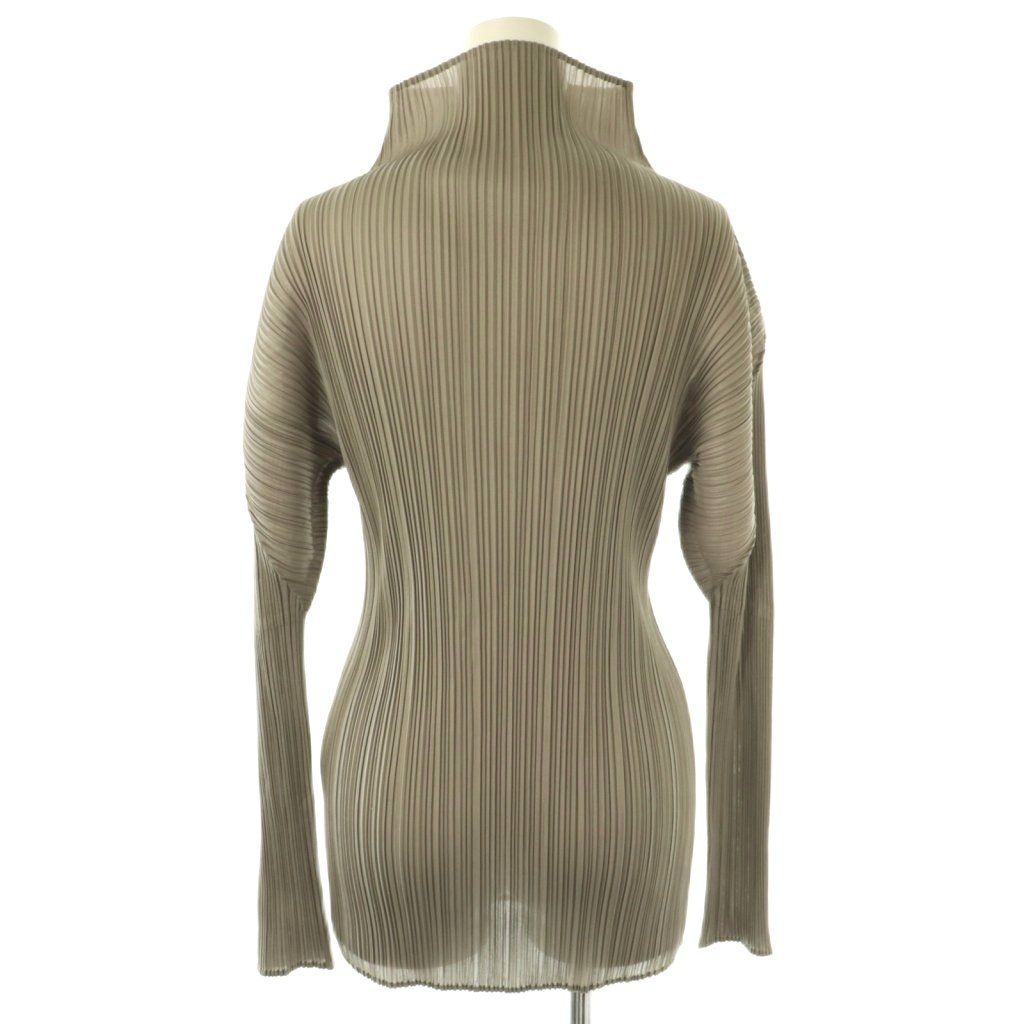 極美品✨ PLEATS PLEASE イッセイミヤケ カットソー ハイネック 希少L】イッセイミヤケ PLEATS PLEASE 長袖ハイネックカットソー