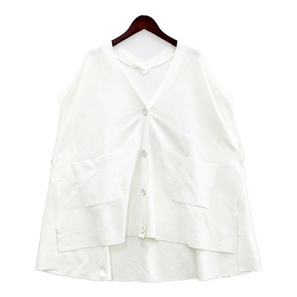 ADORE ホワイト ノースリーブ カーディガン ADORE アドーア ドライストレッチ カーディガン ニット セーター