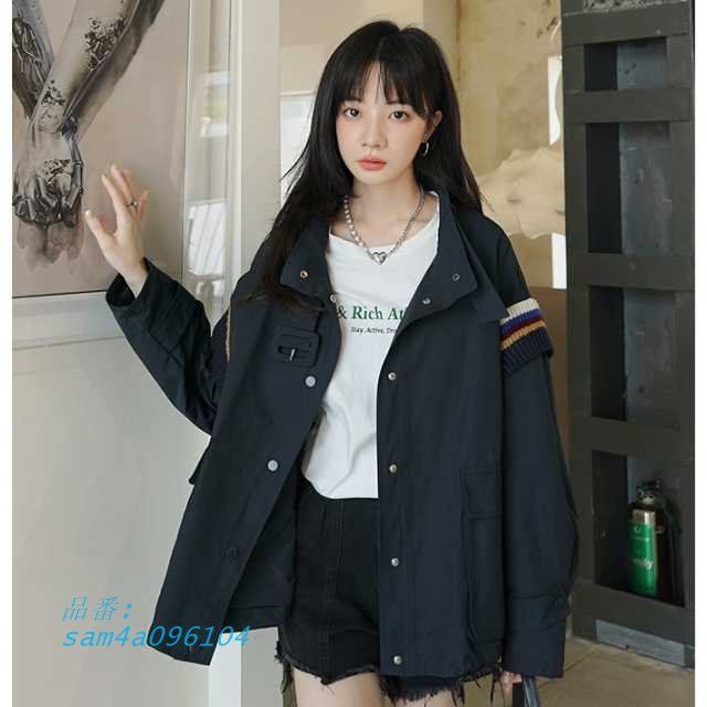 アウター ブルゾン ジャケット レディース ジャンパー 大人 ゆったり ボタン 長袖 ジャケット 大きいサイズ キレセク きれいめ am4a096104