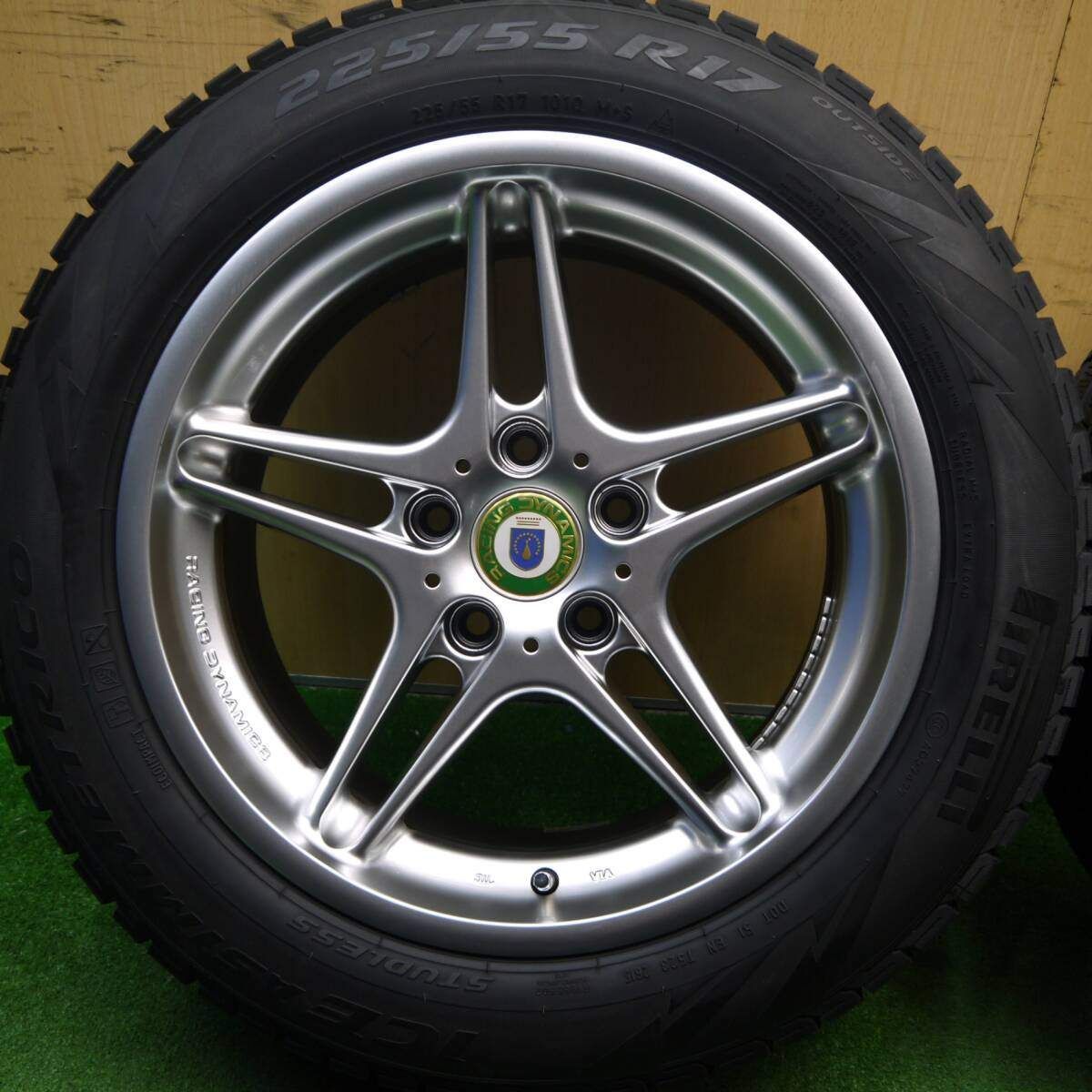 キレイ BMW 等 RACING DYNAMICS RD3 225 55R17 スタッドレス ピレリ アイスアシンメトリコ レーシングダイナミックス 17インチ PCD120 5H 5031705Hス